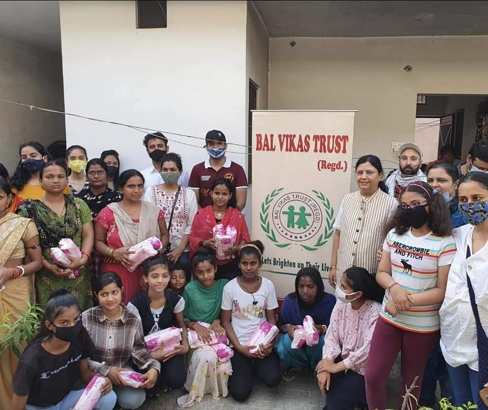 Organized Sanitary Napkins Distribution & Awareness Camp at Jamalpur, Chandigarh Road (13.07.2021)